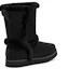 Shop (W) UGG Botas Negras Clásicas Cortas con Forro y Costura Fluff Spill para Nieve 1112500-BLK