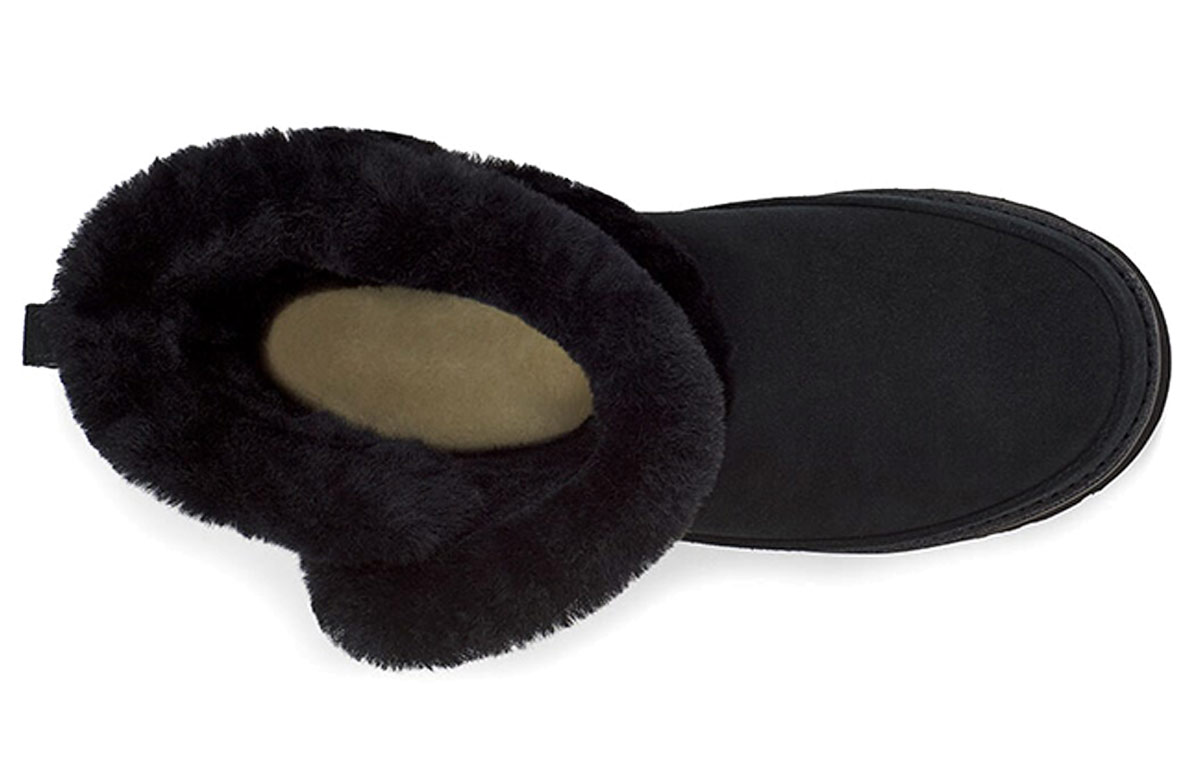 Purchase (W) UGG Botas Negras Clásicas Cortas con Forro y Costura Fluff Spill para Nieve 1112500-BLK