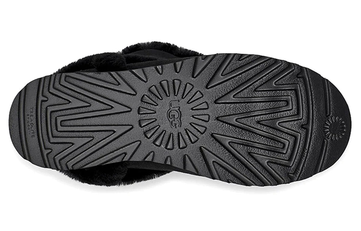 Details for (W) UGG Botas Negras Clásicas Cortas con Forro y Costura Fluff Spill para Nieve 1112500-BLK