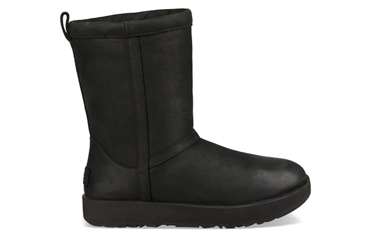 Order (W) UGG Classic Pendek Kulit 'Hitam' 1017509-BLK