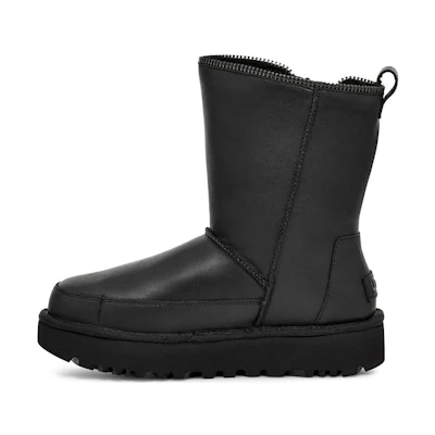 (W) UGG Classic Short Moto Boot 'Black'