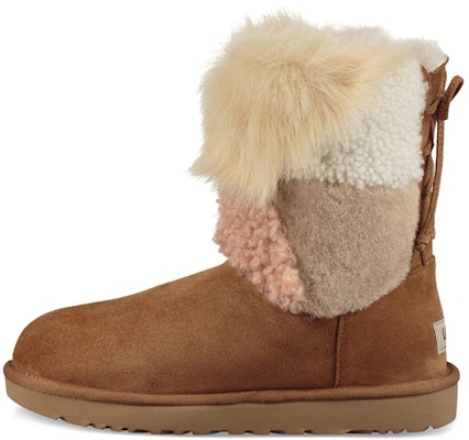 (Women) UGG Classic Short Patchwork Fluff 1098071-CHE Buy (Women) UGG Classic Short Patchwork Fluff 1098071-CHE