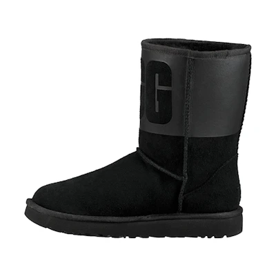 (W) UGG Classic Short Rubber Boot 'Black'