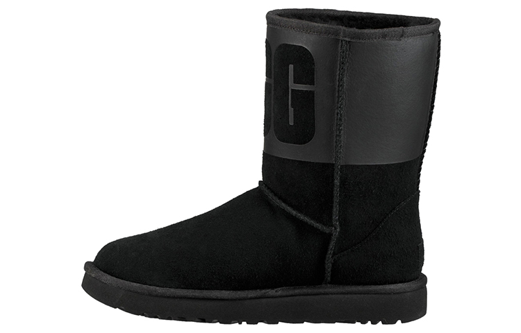 (Women) UGG Classic Short Rubber Boot 'Black' 1096473-BLK
