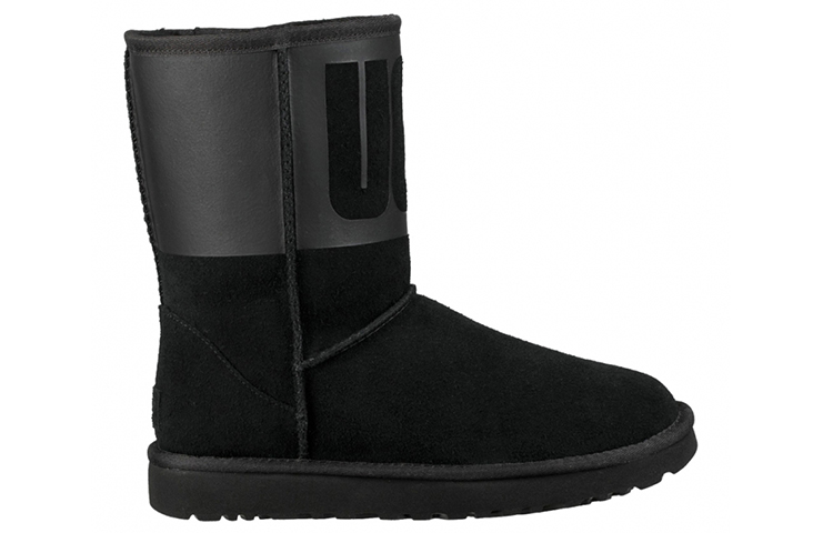 Order (W) UGG Classic Korte Rubberlaars ''Zwart'' 1096473-BLK