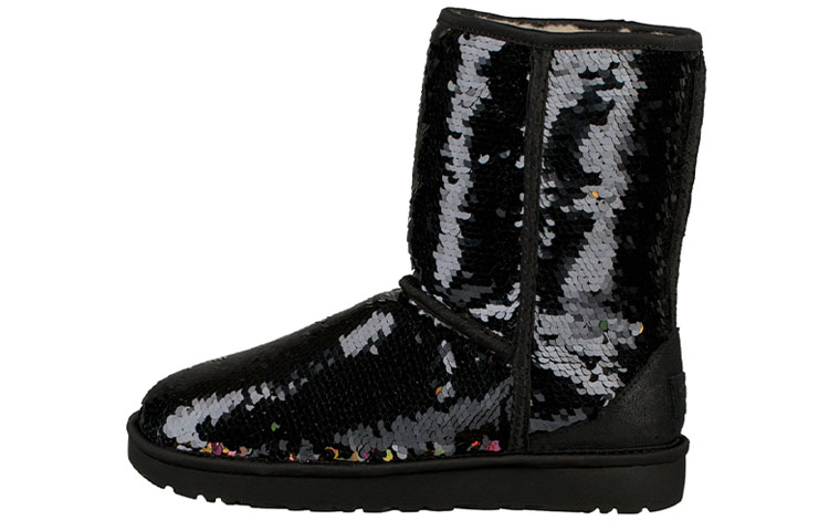 (Women) UGG Classic Short Sequin 'Black' 1094982-BLK