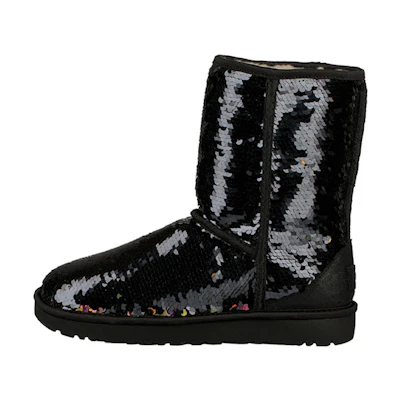 (W) UGG Classic Short Sequin 'Black'