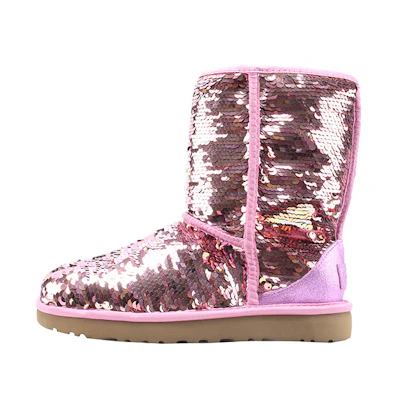 (W) UGG Classic Short Sequin 'Pink'