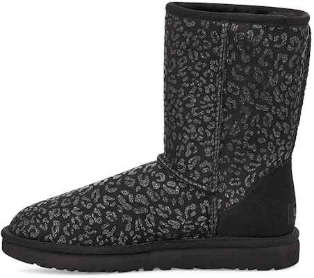 (W) UGG Classic Pendek Snow Leopard Berbulu Hitam 1113495-BLK Buy (W) UGG Classic Pendek Snow Leopard Berbulu Hitam 1113495-BLK
