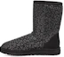 Buy (W) UGG Classic Pendek Snow Leopard Berbulu Hitam 1113495-BLK