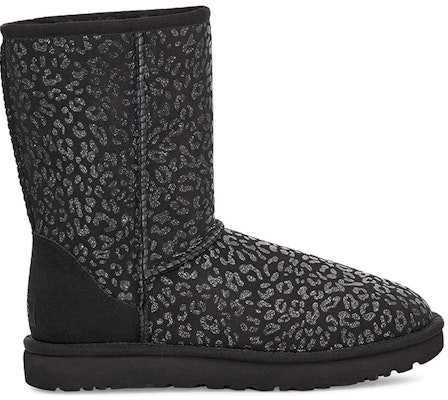 (W) UGG クラシックショート 黒 (雪豹フリース裏地) 1113495-BLK Order (W) UGG クラシックショート 黒 (雪豹フリース裏地) 1113495-BLK
