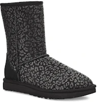 Lookbook (W) UGG经典短款雪豹毛绒内衬黑色靴子 1113495-BLK