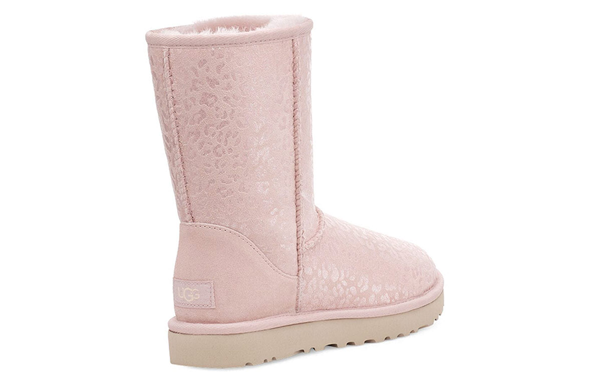 Shop (W) UGG Classic Short Leopardo de Nieve Fleece Forrado Rosa 1113495-QRT