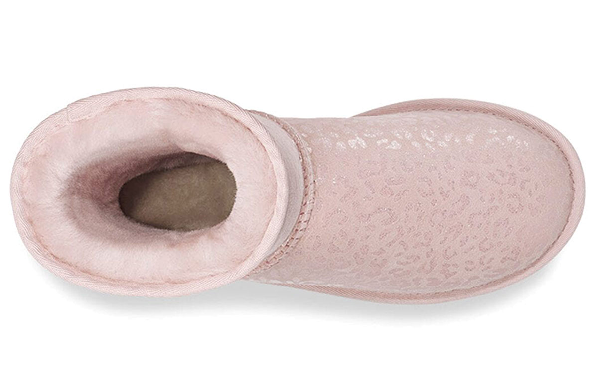Purchase (W) UGG Classic Short Leopardo de Nieve Fleece Forrado Rosa 1113495-QRT