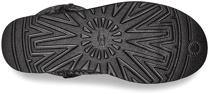 (W) UGG Classic Pendek Salji Leopard Berbulu Hitam 1113495-BLK Details for (W) UGG Classic Pendek Salji Leopard Berbulu Hitam 1113495-BLK
