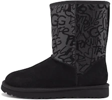 (Women) UGG Classic Short Sparkle Graffiti 1107035-BLK (Women) UGG Classic Short Sparkle Graffiti 1107035-BLK