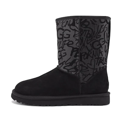 (W) UGG Classic Short Sparkle Graffiti