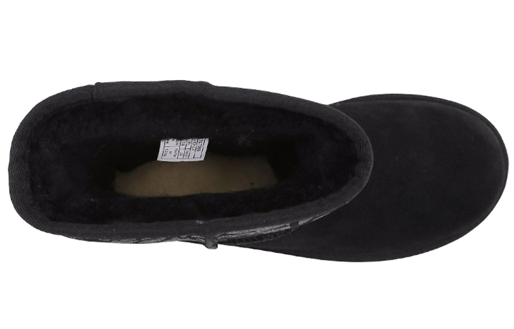 Shop UGG經典短筒閃耀塗鴉 加絨雪地鞋 女款 黑色