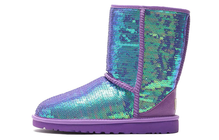 (W) UGG Classic Short Sparkles 'Bright Purple'