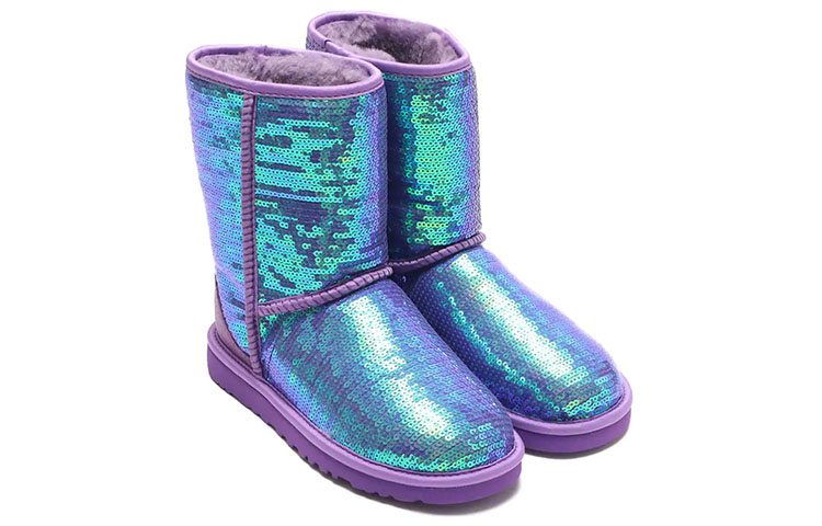 (W) UGG Classic Short Sparkles 'Bright Purple' 圖 3