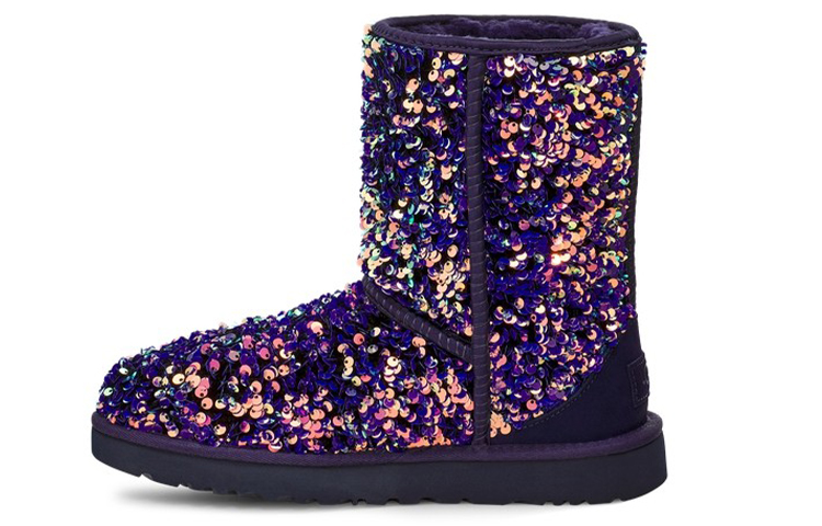 Buy (W) UGG Classic Pendek Stellar Sequin Boot Salju Hitam/Biru/Ungup 1112514-MDL