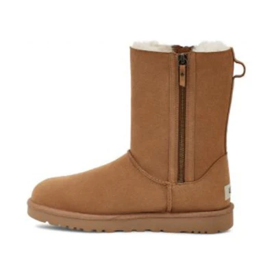 (W) UGG Classic Short Zip 'Light Brown'