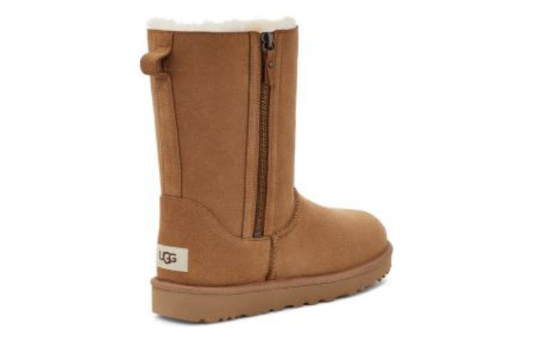 Lookbook (W) UGG 클래식 숏 지퍼 '라이트 브라운' 1153490-CHE