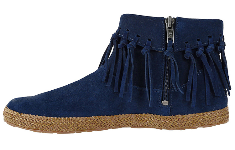 (Women) UGG Classic Short Zip Fringe 'Navy' 1012502-NAVY