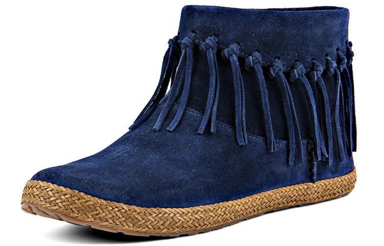 (W) UGG Classic Short Zip Fringe 'Navy' 圖 2