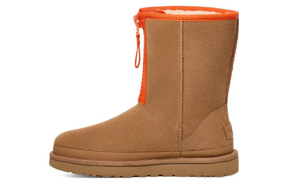 (Women) UGG Classic Short Zipper Tape Logo Boot 'Chestnut' 1144035-CHE