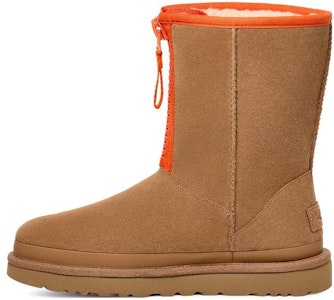 (W) UGG Classic Short Zipper Tape Logo Boot 'Chestnut' Cokelat Tan 1144035-CHE Buy (W) UGG Classic Short Zipper Tape Logo Boot 'Chestnut' Cokelat Tan 1144035-CHE