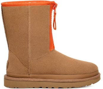 (W) UGG Classic Short Zipper Tape Logo Boot 'Chestnut' Cokelat Tan 1144035-CHE Order (W) UGG Classic Short Zipper Tape Logo Boot 'Chestnut' Cokelat Tan 1144035-CHE