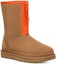 Lookbook (W) UGG Classic Short Zipper Tape Logo Boot 'Chestnut' - But Chestnut 1144035-CHE