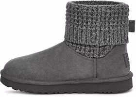 (Women) UGG Classic Solene Mini Cozy Stay Warm Outdoor Casual Gray 1113463-CHRC (Women) UGG Classic Solene Mini Cozy Stay Warm Outdoor Casual Gray 1113463-CHRC