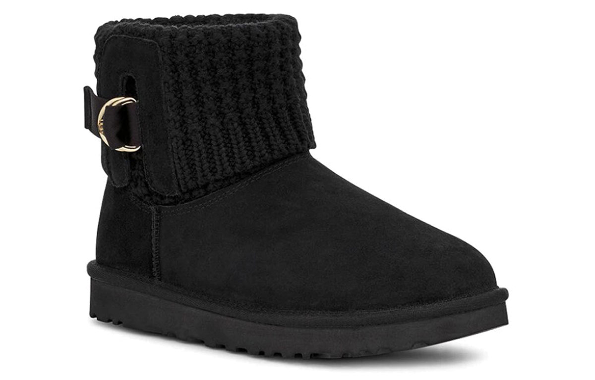 (W) UGG Classic Solene Mini Snow Boots Black 圖 3