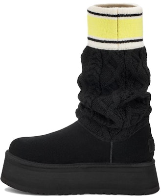 (Women) UGG Classic Sweater Letter Boot 'Black' 1144045-BLK Buy (Women) UGG Classic Sweater Letter Boot 'Black' 1144045-BLK
