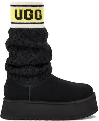 (Women) UGG Classic Sweater Letter Boot 'Black' 1144045-BLK Order (Women) UGG Classic Sweater Letter Boot 'Black' 1144045-BLK
