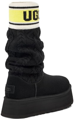 (Women) UGG Classic Sweater Letter Boot 'Black' 1144045-BLK Shop (Women) UGG Classic Sweater Letter Boot 'Black' 1144045-BLK