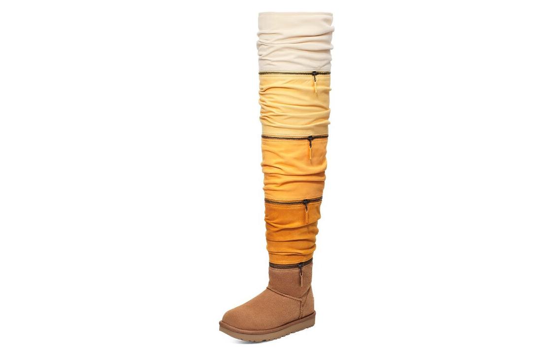 Lookbook (W) UGG Classic Sweater Letter TA Strick Wildleder Stiefel ''Braun Tan'' Hochschaft 1131991-CHMU