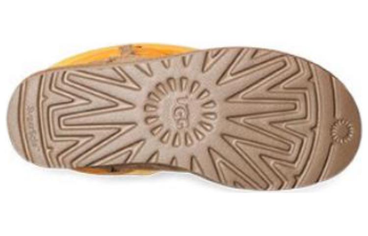 Shop (W) UGG Classic Sweater Letter TA sepatu bot suede tumit tinggi 'Brown Tan' 1131991-CHMU