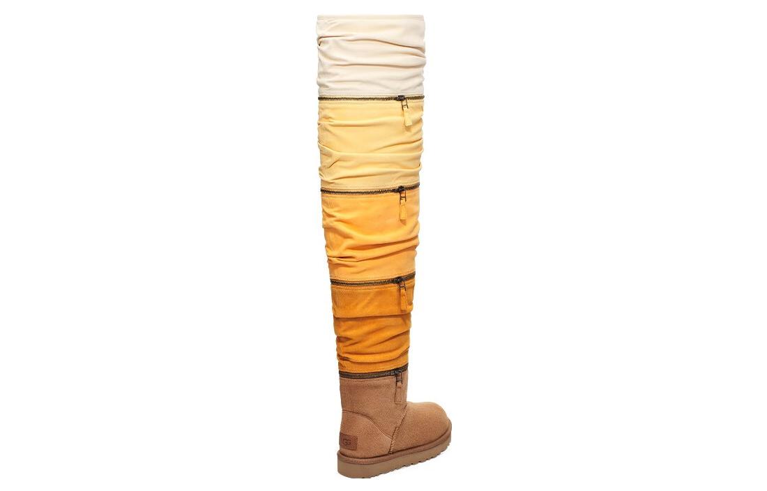 Shop (W) UGG Classic Sweater Letter TA Strick Wildleder Stiefel ''Braun Tan'' Hochschaft 1131991-CHMU