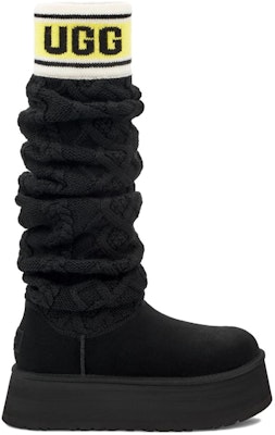 (Women) UGG Classic Sweater Letter Tall 2cm 'Black' 1144044-BLK Order (Women) UGG Classic Sweater Letter Tall 2cm 'Black' 1144044-BLK