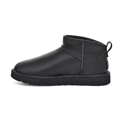 (W) UGG Classic Ultra Mini Leather 'Black'