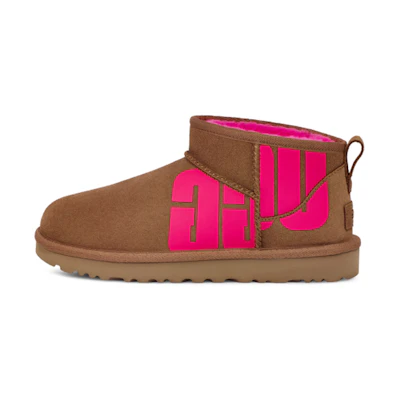 (W) UGG Classic Ultra Mini Broken Logo 'Chestnut Pink'