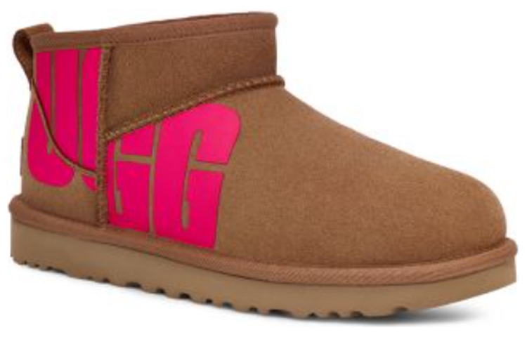 (W) UGG Classic Ultra Mini Broken Logo 'Chestnut Pink' 圖 3