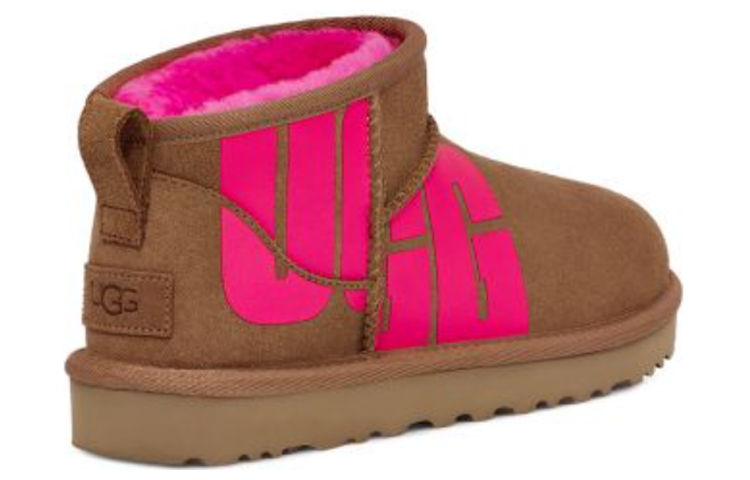 (W) UGG Classic Ultra Mini Broken Logo 'Chestnut Pink' 圖 4