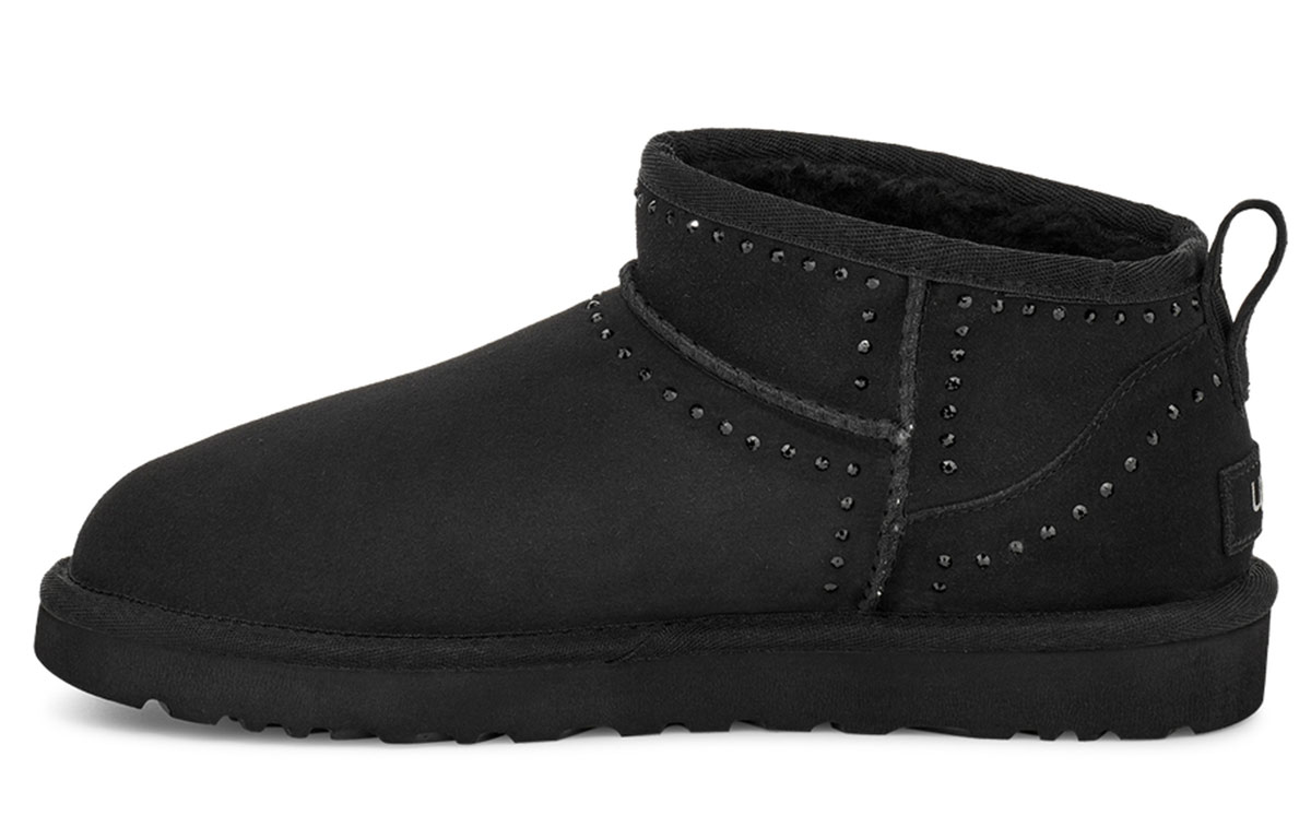 Buy (W) UGG Classic Ultra Mini Bling Forrada de Lana 'Negro' 1119871-BLK