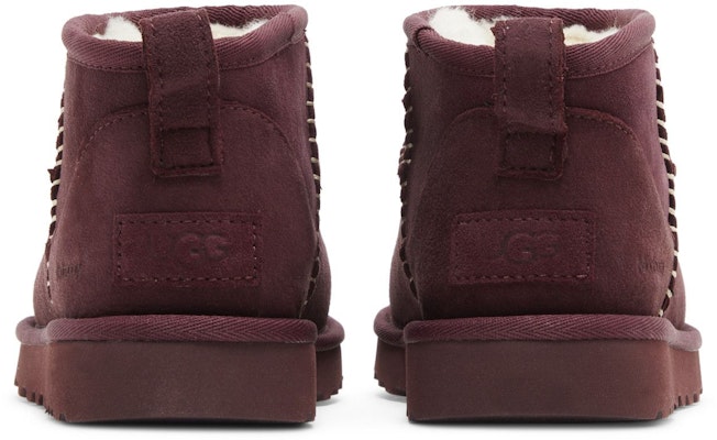 (W) UGG Classic Ultra Mini Boot Madhappy Wild Grape Ungu Liar 1146332-WGRP Details for (W) UGG Classic Ultra Mini Boot Madhappy Wild Grape Ungu Liar 1146332-WGRP