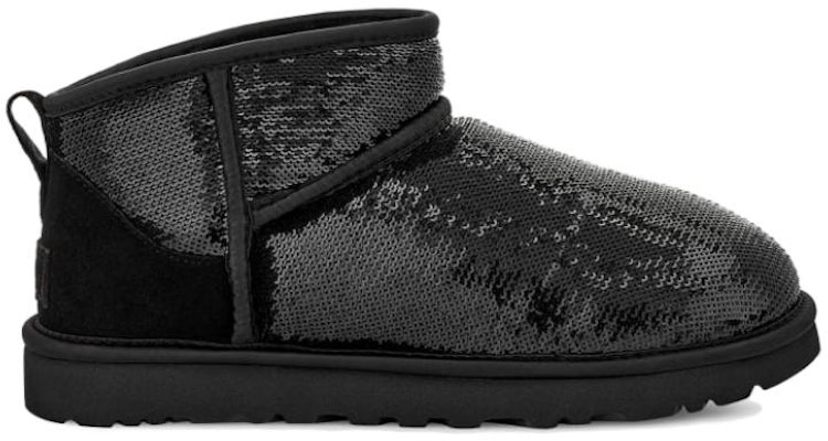 (W) UGG Classic Ultra Mini Botas Mirror Ball 'Negro' 1151616-BLK Order (W) UGG Classic Ultra Mini Botas Mirror Ball 'Negro' 1151616-BLK