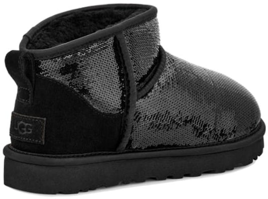 (W) UGG Classic Ultra Mini Botas Mirror Ball 'Negro' 1151616-BLK Shop (W) UGG Classic Ultra Mini Botas Mirror Ball 'Negro' 1151616-BLK